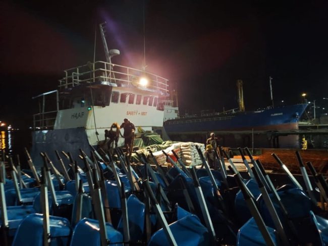 North Malaita Constitunecy Project materials ready to be shipped over to Malaita last week