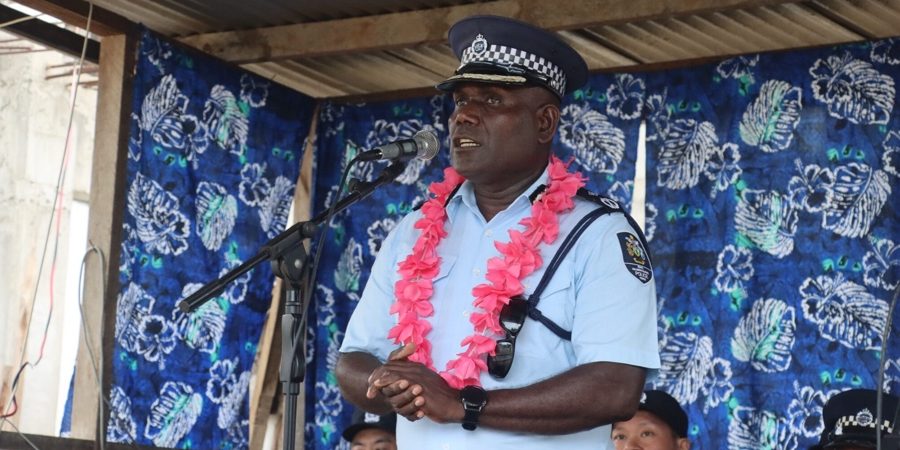 RSIPF Assistant Commissioner Simpson Pogeava making his remarks