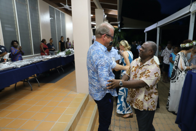 Acting Prime Minister Honourable Bradley Tovosia and Australian High Commissioner His Excellency Rod Hilton