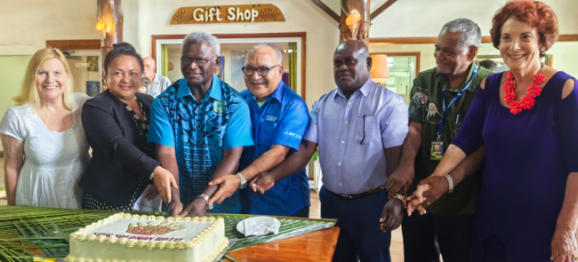 Cutting of the celebration cake