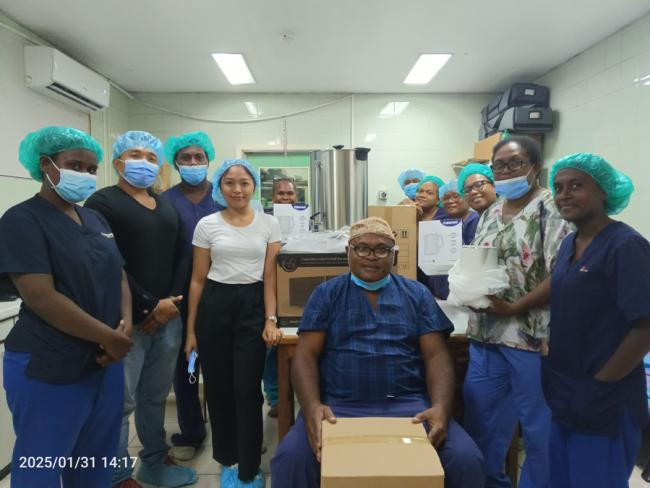 Friends of No. 9 and medical officers during the handing over