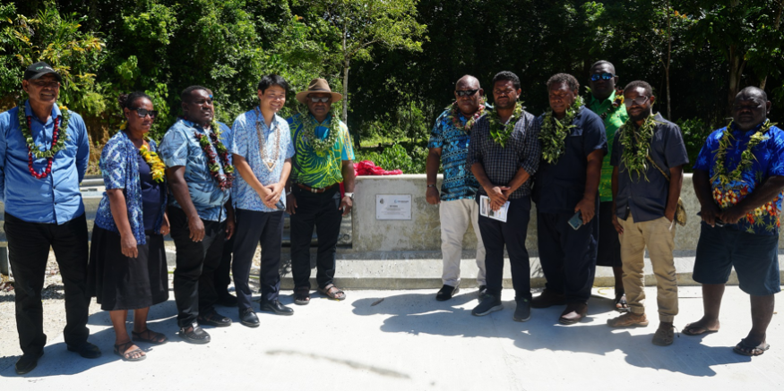 Malaita Executive team after the unveiling of the plaque at Bi’o bridge