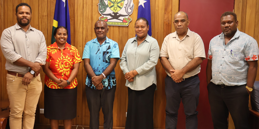 Prime Minister Hon. Manele and Secretary to Prime Minister Dr. Mataki group photo with SICCI board of directors and CEO.