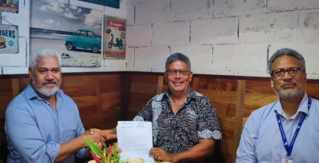 Solomon Airlines and NSC officials during the official signing of the partnership. Photo by Airlines.