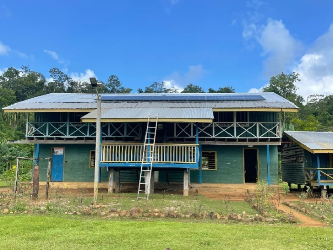 The school benefits from solar system