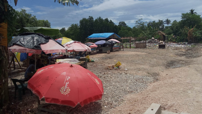 A new betel nut market established at the Auki dump site area