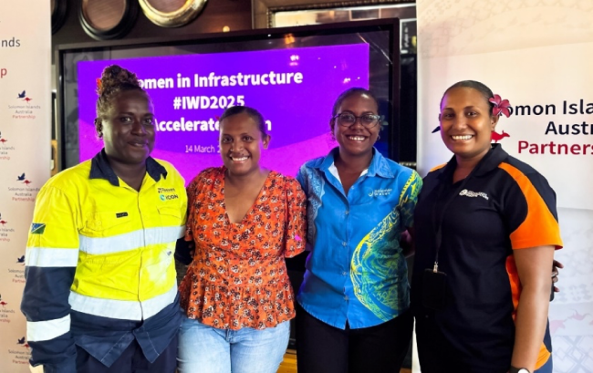 A new generation of women working across Solomon Islands service and infrastucture sites.