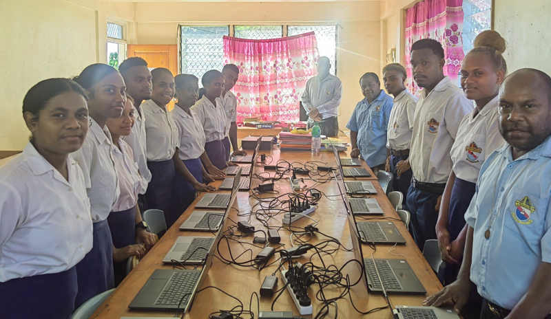 Bishop Norman Palmer Anglican School receives 15 laptops 
