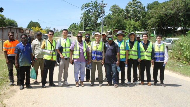 Officials during an inspection