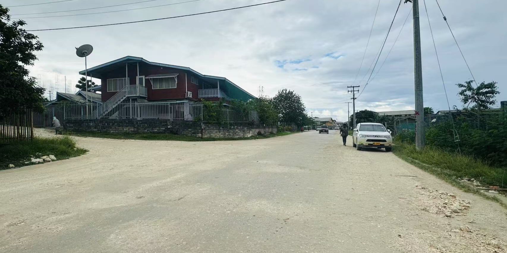 A section of the main road in Auki town, recently upgraded as part of the China-aided road project.