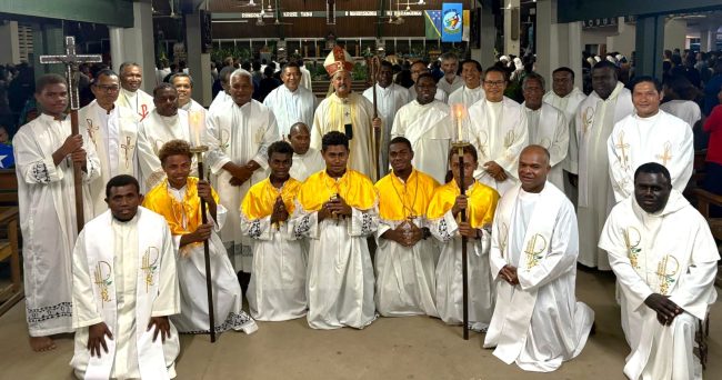 Archbishop Christopher Cardone OP with some of the priests