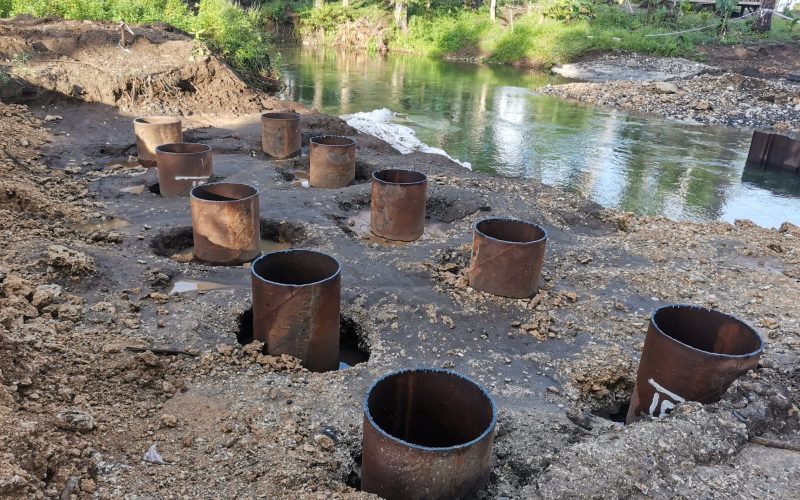Pile foundation for Bira bridge done