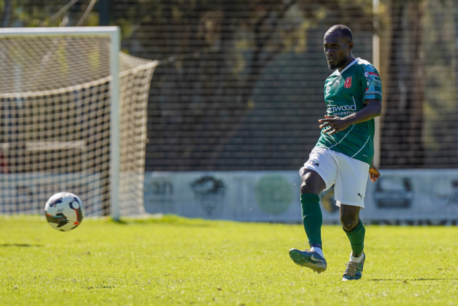 Junior David helps his club Croydon FC to a 2-0 win over Para Hills Knights on Saturday. Photo by Antonis Pagonis