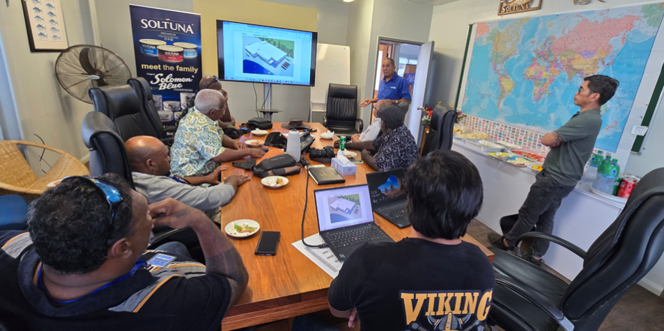 Mr Wickham briefs the Opposition MPs on the company’s plans