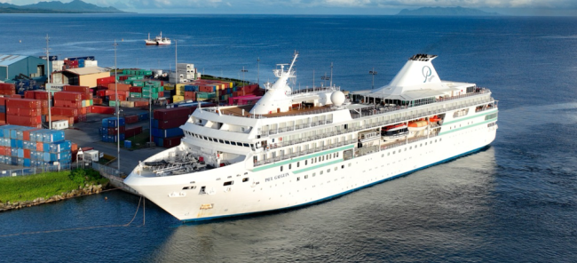 Paul Guaguin berths at Ports wharf on Thursday. Photo Solomon Ports