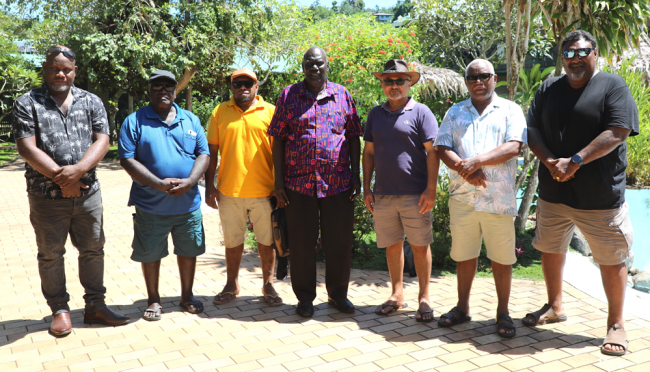Premier Veo and Opposition MPs at Gizo Hotel