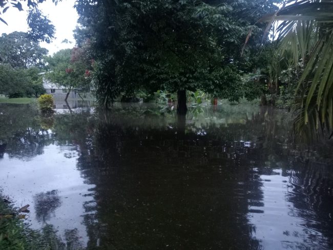 SIM compound flooded following heavy rain