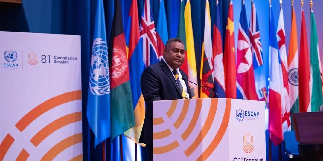 The Minister for National Planning and Development Coordination, Hon. Rexson Ramofafia.