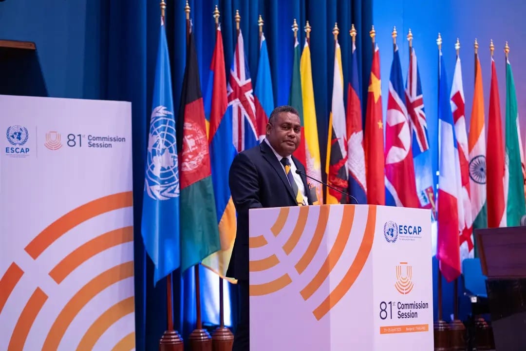 Ramofafia addresses 81st UN ESCAP session Ramofafia addresses 81st UN ESCAP session