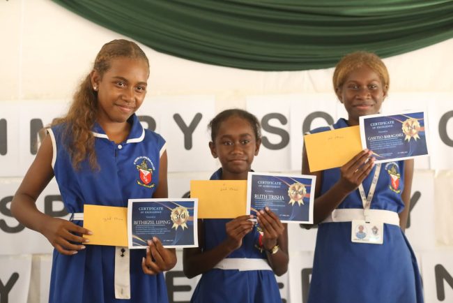 Three of the top students