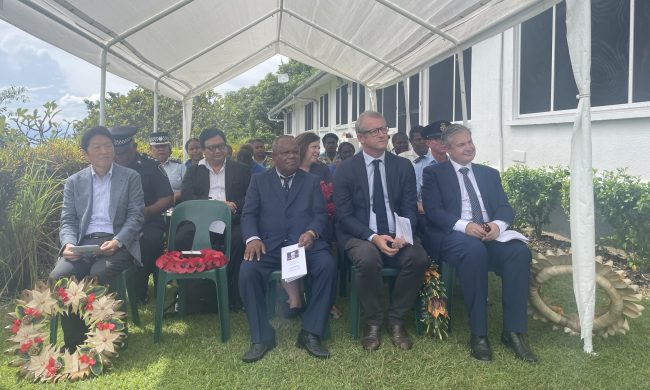 Invited guests at the VE Day service