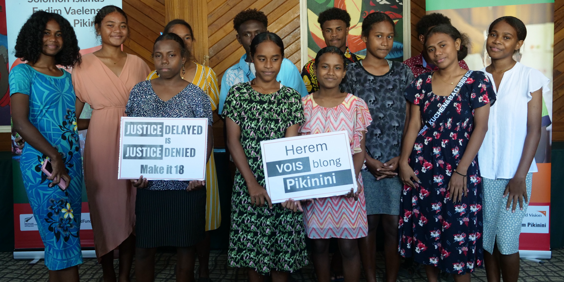 Children Advocacy Committee representatives at the ceremony