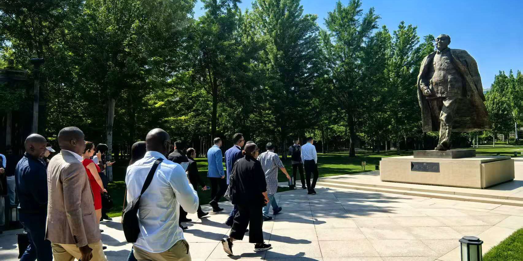 International journos at the CPC Central Committee Party School compound in Beijing