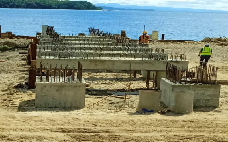 Kirakira wharf 65% nearing completion 