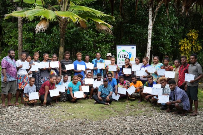 Participants of YECA training program at Oibola in Aoke Langalanga Last week