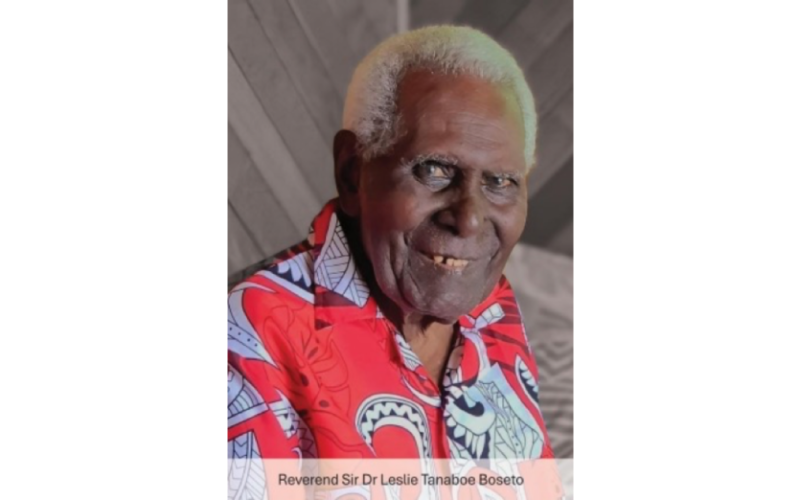 Bishop Reverend Sir Leslie Tanaboe Boseto accorded Honorary Doctorate Degree