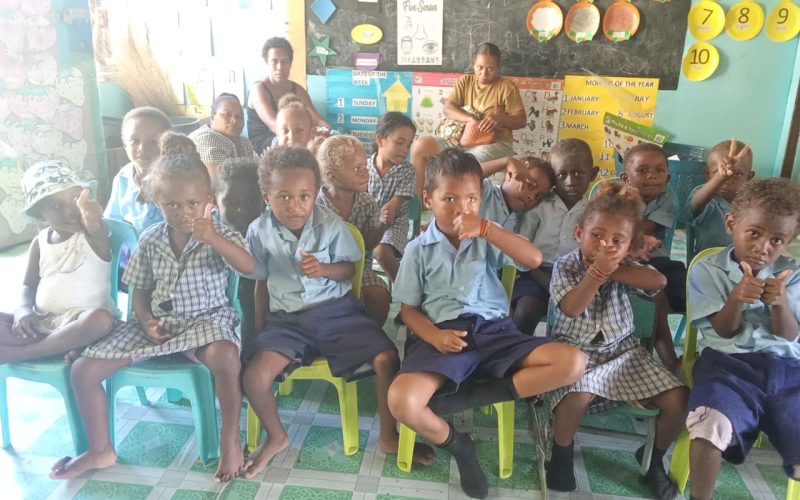 Naha SDA kindy students learn about Adam’s first diet