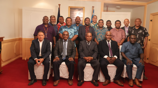 The MRD minister with colleague ministers