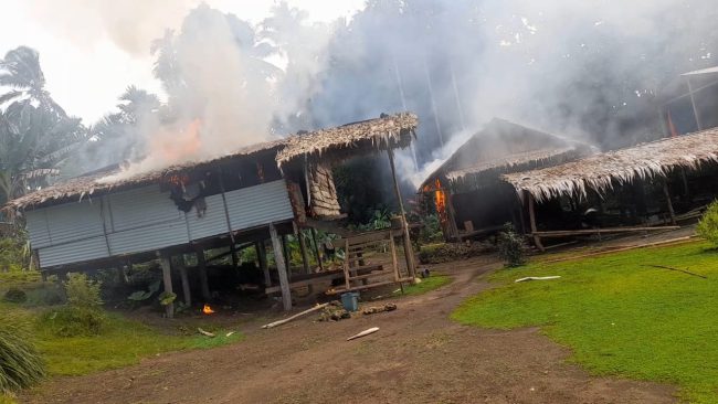 The moment the houses started burning.