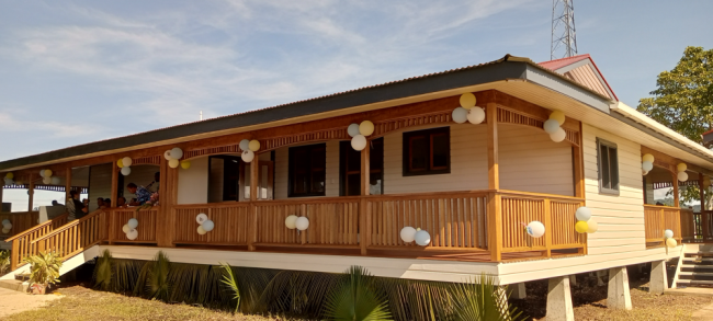 Western view of the restored heritage house