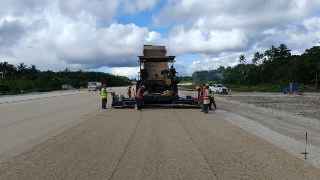 Runway work in progress