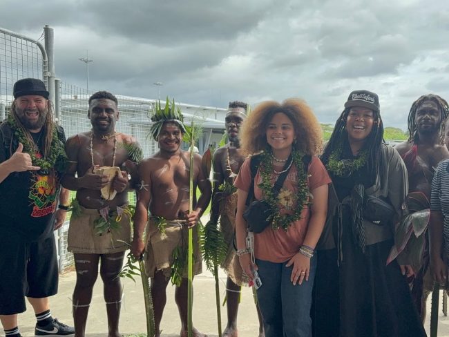 Christafari upon arrival in Honiara on Saturday