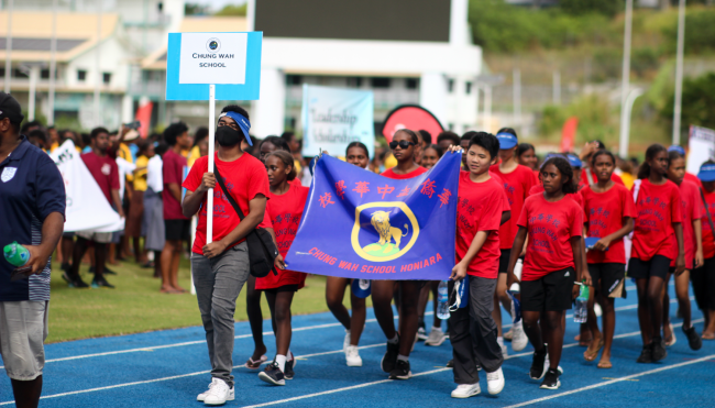 Chung Wah students. Photo Timothy Inifiri Junior