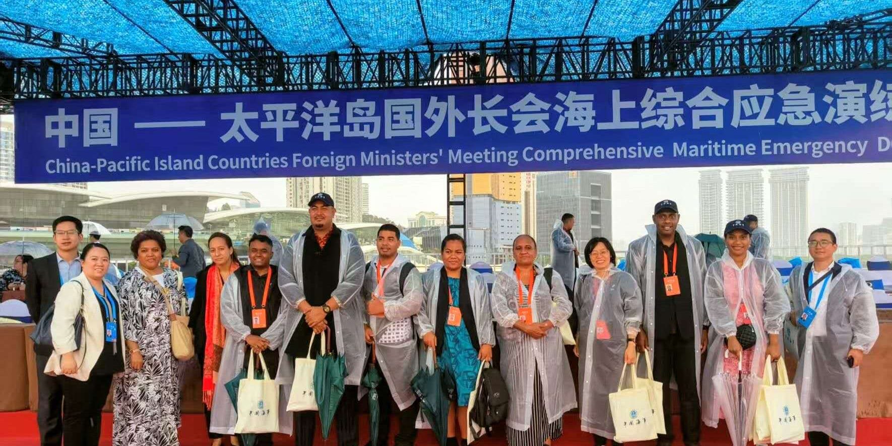 Journalists from Pacific witnessing the demonstration