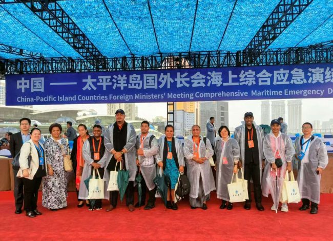 Journalists from Pacific witnessing the demonstration