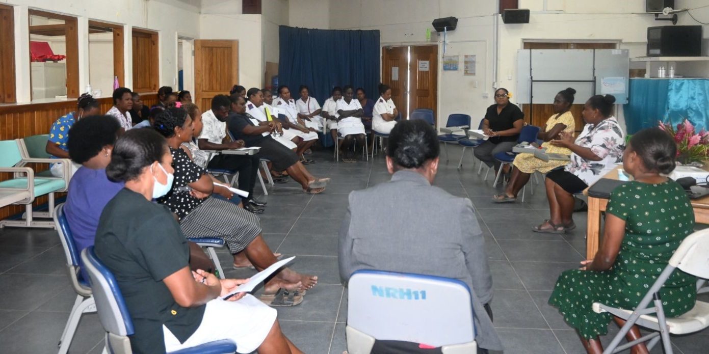 Meeting between NCW and Vois Blong Mere Solomon Islands with NRH women staff