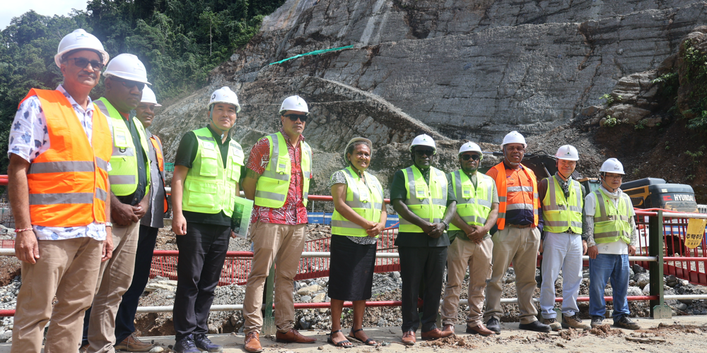 Officials during the visit