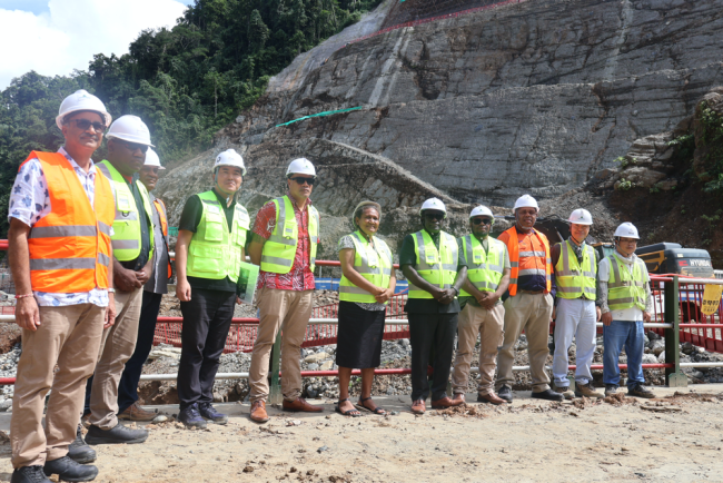 Officials during the visit
