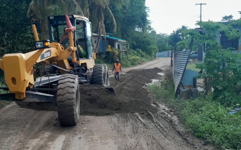 Minor road repairs brought smiles to West Gizo residents