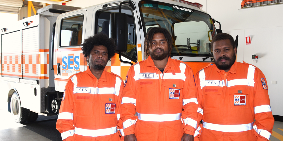 The trio during their training. Photo taken by Owen Sinclair, Cadet Journalist, Cobram Courier