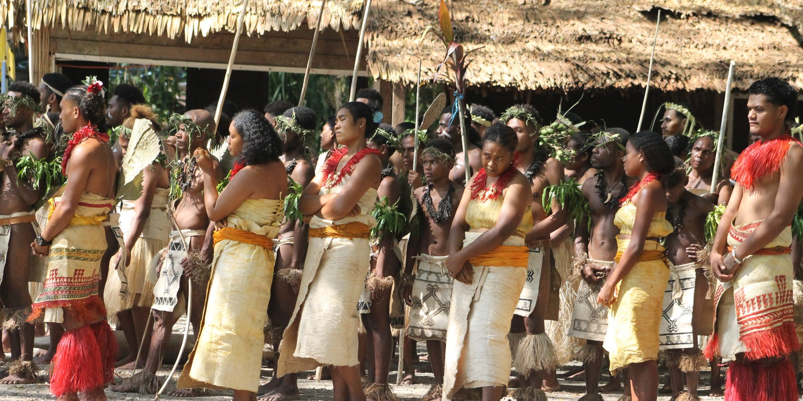 Cultural dancers from Temotu Province