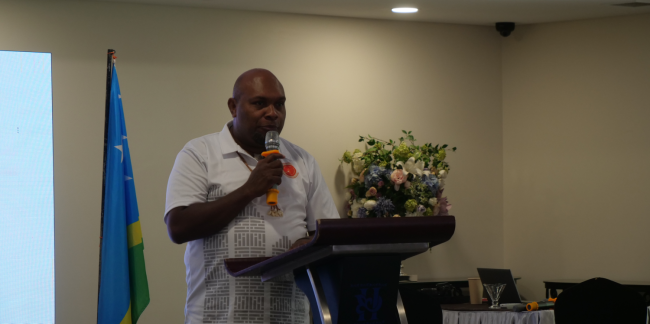 Jasper Highwood Anisi speaking at the launching