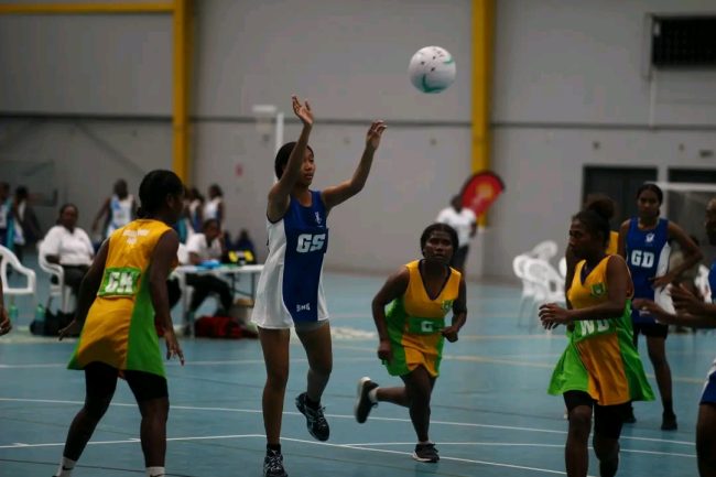 Netball action