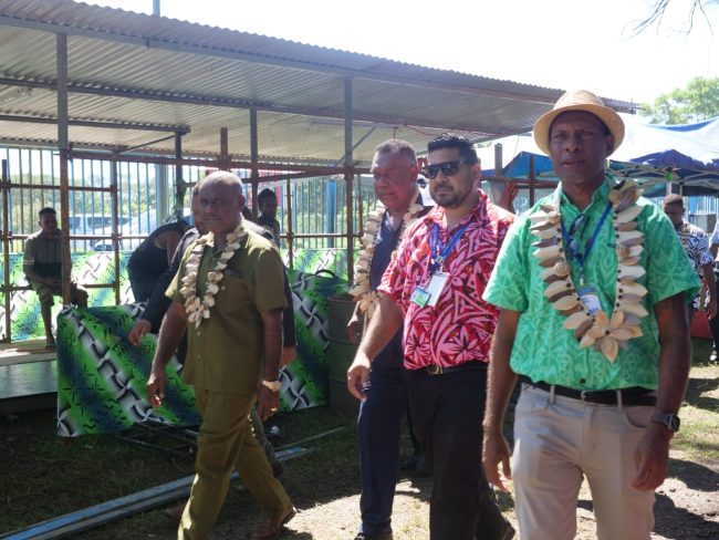 PM and officials during tour