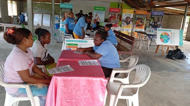 The screening in progress