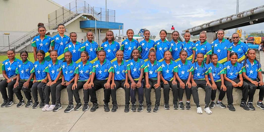 U16 womens team before their departure to Samoa last Friday. Photo supplied.